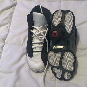 Black white gray slightly creased